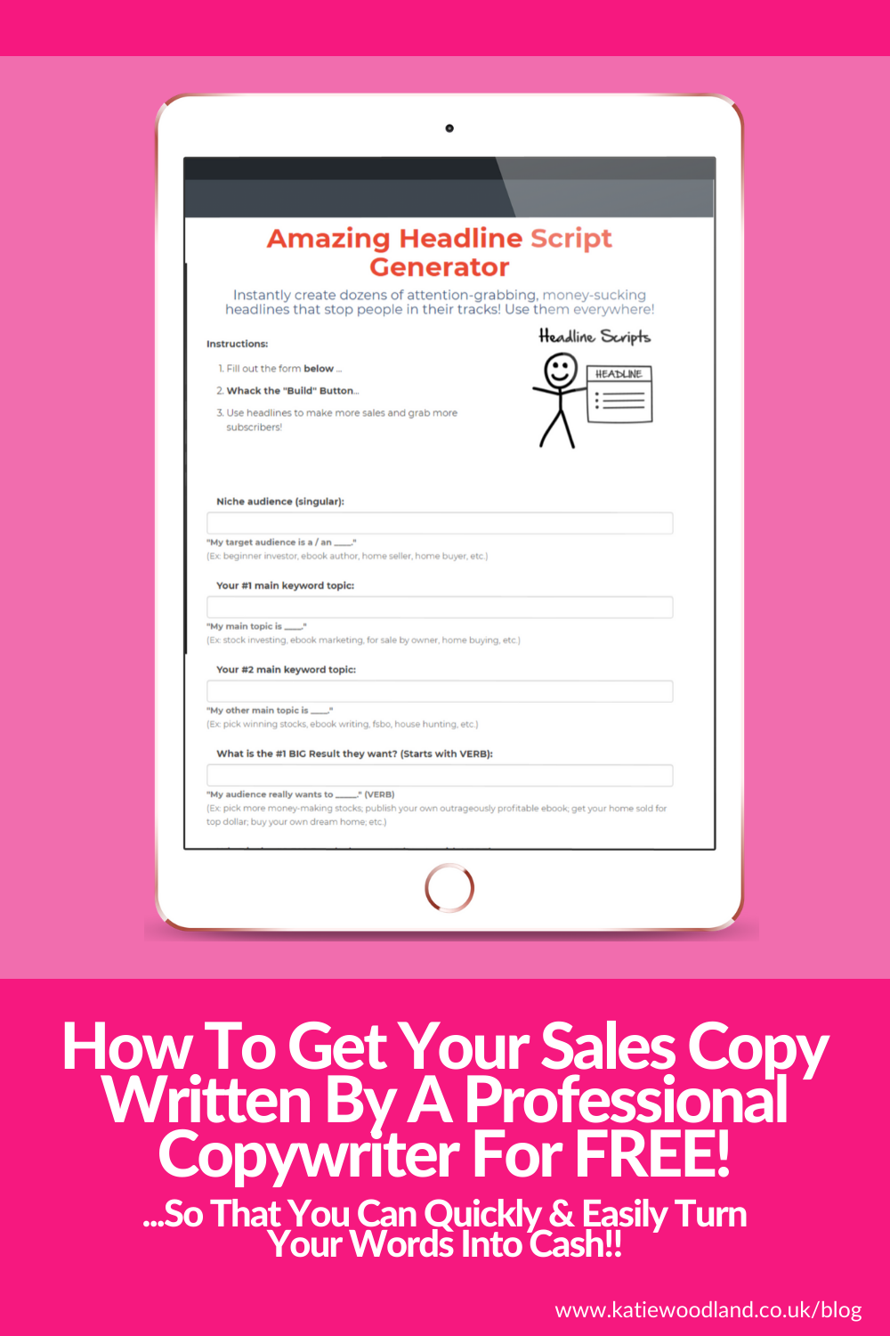 How To Get Your Sales Copy Written By A Professional Copywriter For FREE!