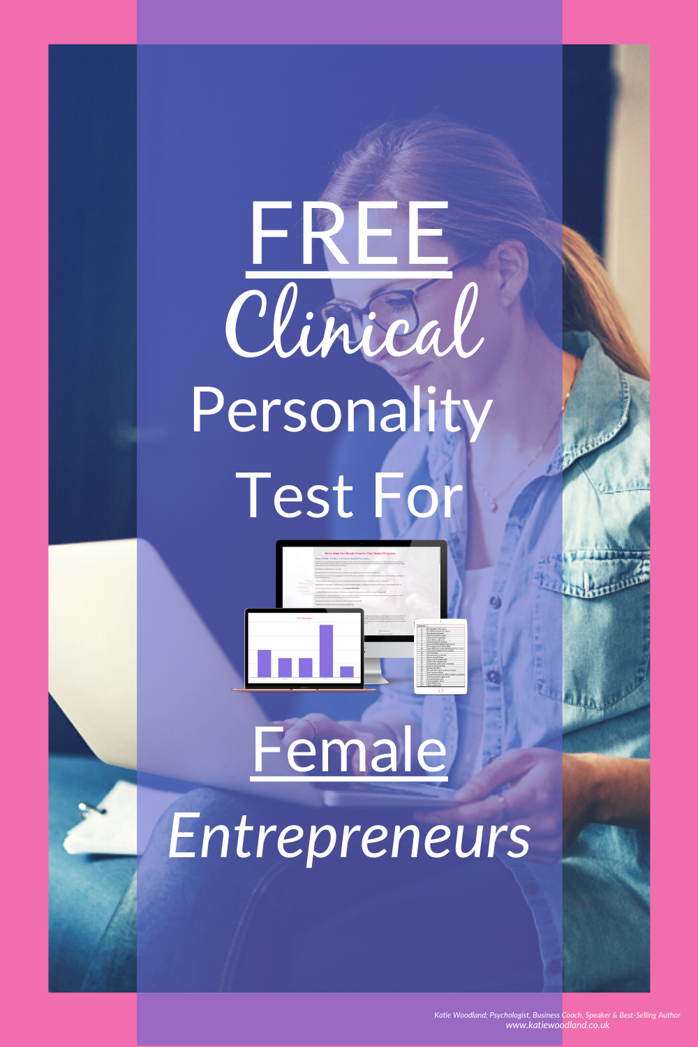 Discover how you can get your hands on the clinical personality test designed specifically for female entrepreneurs for FREE so that you can effortlessly utilise your unique skills, abilities and personality to get more customers and avoid sabotaging your chances of success without even realising!